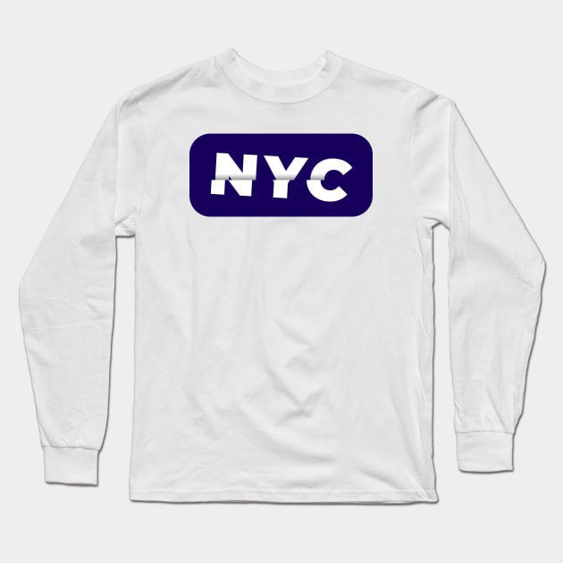 NYC text Long Sleeve T-Shirt by Orino Apparel